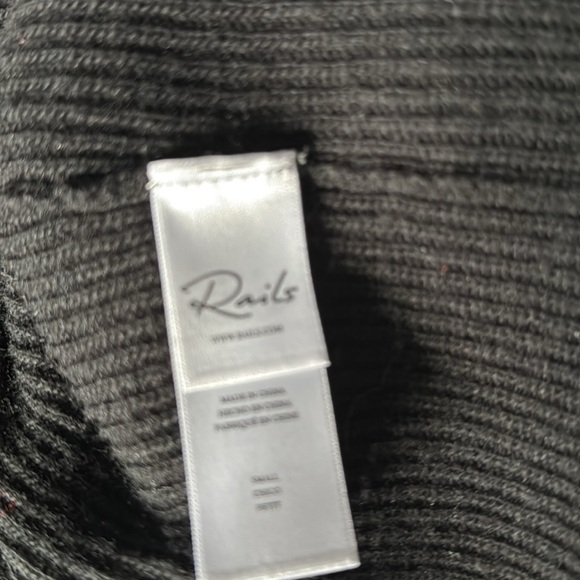 Rails Darya Sweater Ribbed Wrap Black Small NWT $238 - Picture 14 of 14